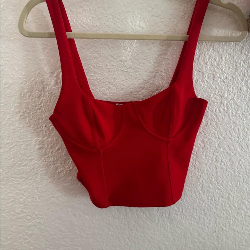 Red Zara Women's Crop Top